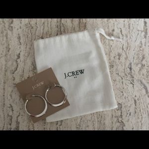 NWT J Crew Silver-tone Hoop Earrings
